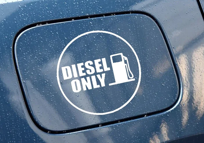 Diesel Only Vinyl Sticker (White)